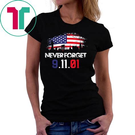 Never Forget Patriotic 911 American Flag T Shirt Shirtsmango Office