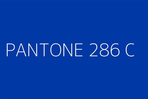 Pantone 286 C Color Hex Code