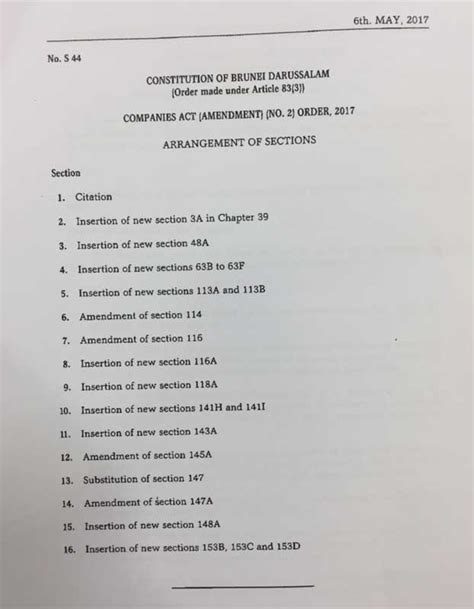 The global amendment, posted in the relevant resources section, is the result of several months of negotiations between the parties on mutually agreeable as of the end of the voting period on 10 april 2017, the applicable registry operators approved the global amendment to the base new gtld. Brunei Government Gazette May 2017 amendments to the ...