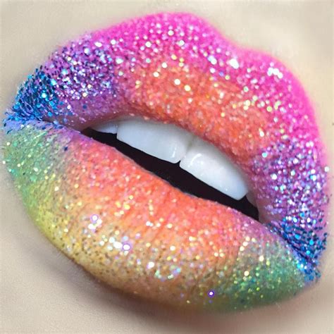Instagram Photo By Amythemermaidx • Jun 26 2016 At 10 16pm Utc Glitter Lips Lip Art Makeup