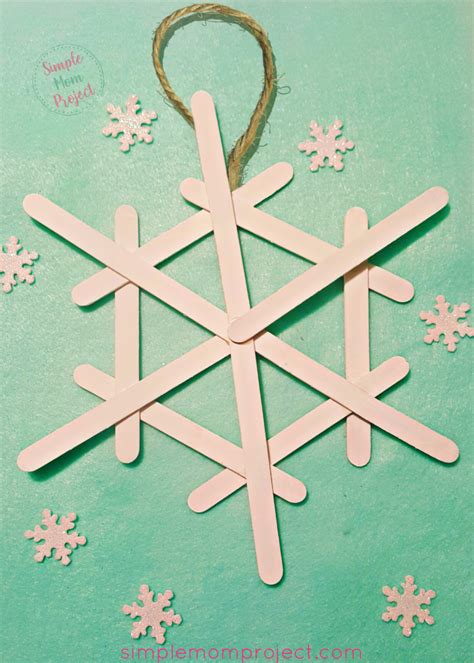 Easy And Cute Diy Popsicle Snowflake Ornament Simple Mom Project