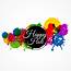 Free Vector  Happy Holi With Colorful Splashes