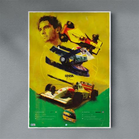 Ayrton Senna F1 Poster F1 Prints F1 Art Aj Wellburn Uk