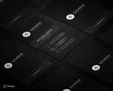 Ad Dark Minimal Vertical Business Card By Galaxiya On Creativemarket