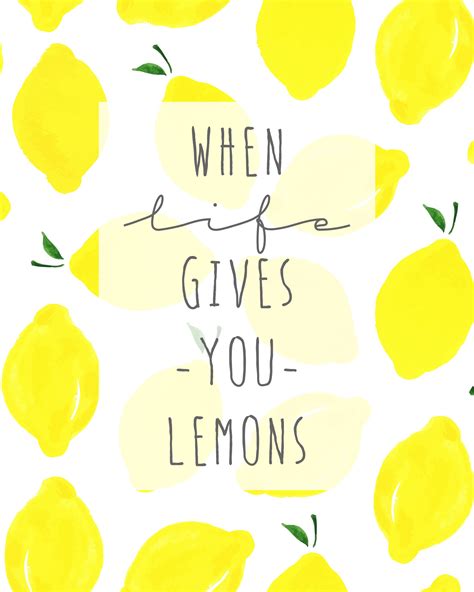 When Life Gives You Lemons Free Art Print Download Ladies Brunch