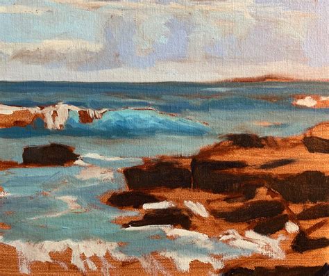 How To Paint A Rocky Shore Seascape Samuel Earp Artist Rock Painting