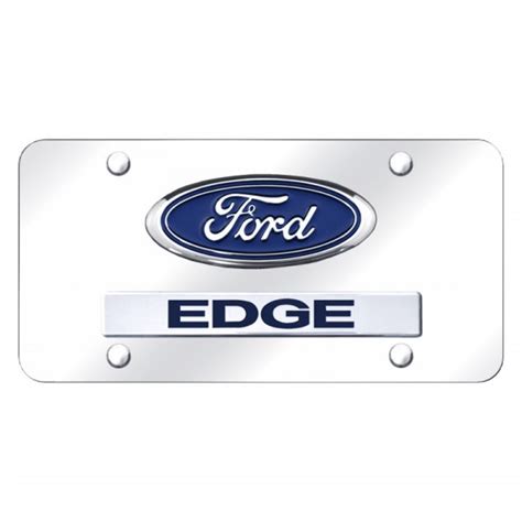 Autogold® Dedgcc Chrome License Plate With 3d Chrome Edge Logo And