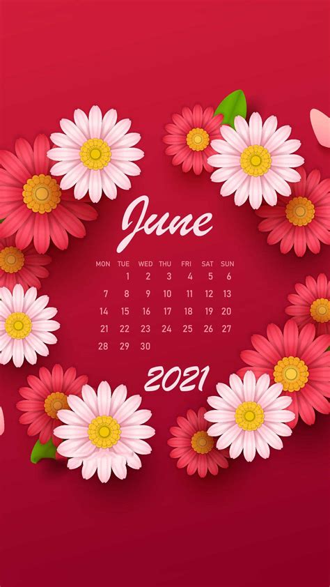 2021 June Calendar Wallpaper Kolpaper
