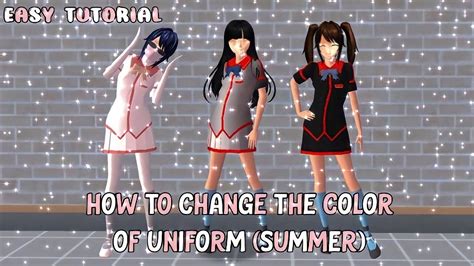 How To Change The Color Of Uniform Summer Sakura School Simulator