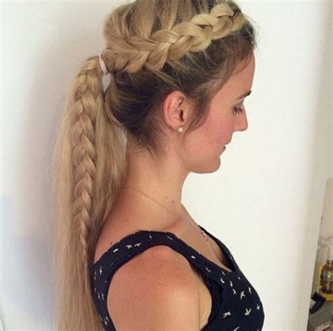15 Adorable French Braid Ponytails For Long Hair Popular Haircuts