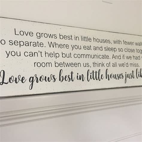 Love Grows Best In Little Houses Sign Etsy