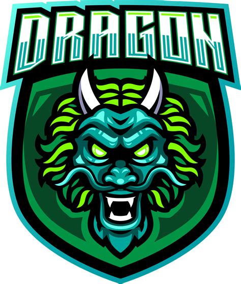Dragon Head Esports Mascot Logo Design By Visink TheHungryJPEG