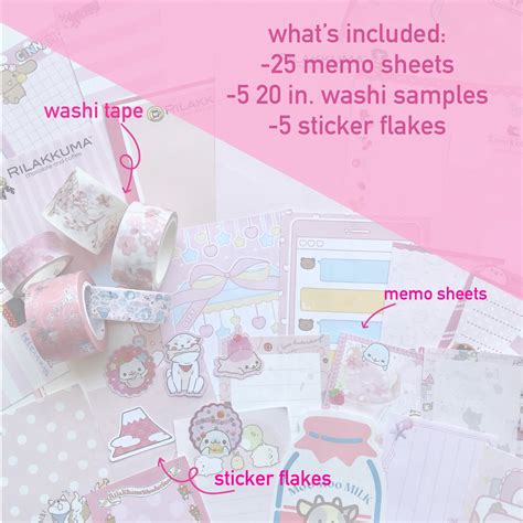 Cute Pink Pastel Stationery Set Grab Bag Memo Sheet Pad Etsy