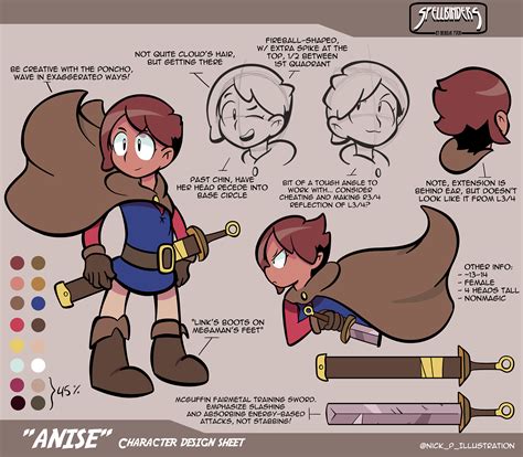 Character design sheet for a project I'm working on! : Illustration