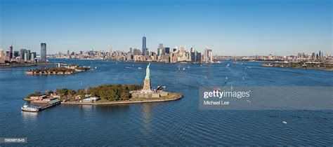 Aerial New York Harbor High Res Stock Photo Getty Images
