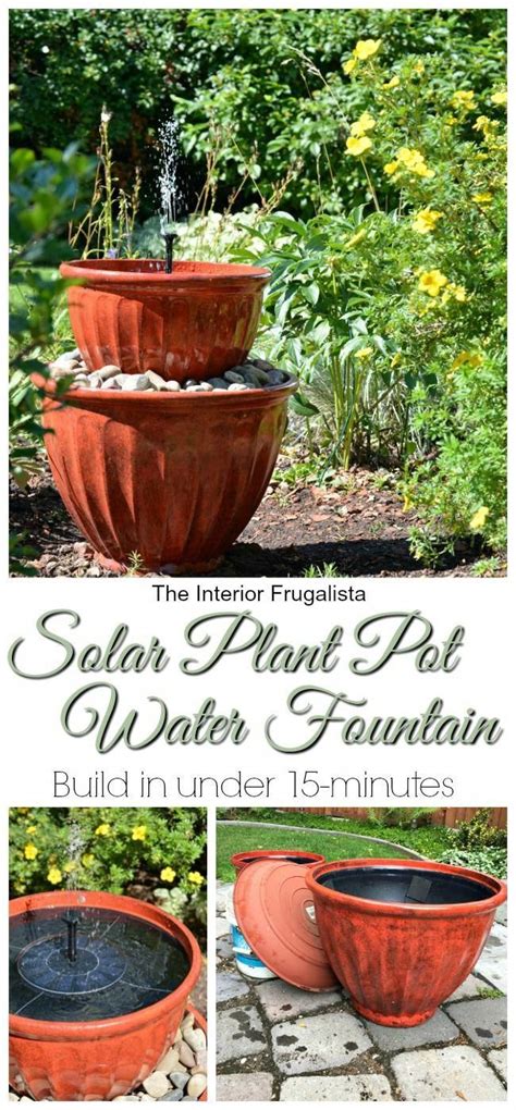 Pond and water plants are optional, but we added them because they are so beautiful. Solar Plant Pot Water Fountain In Under 15 Minutes (With ...