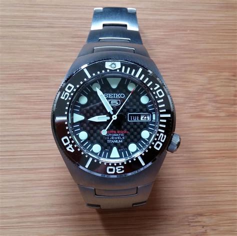 Seiko 5 Skz205k1 Mens Titanium 40th Anniversary Divers Watch Limited