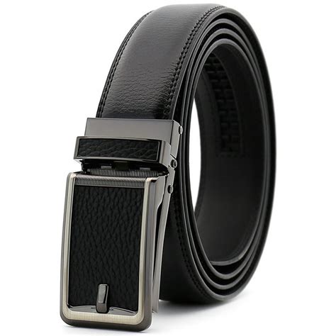 Ayliasyoulikeit Mens Dress Belt Genuine Leather Automatic Buckle