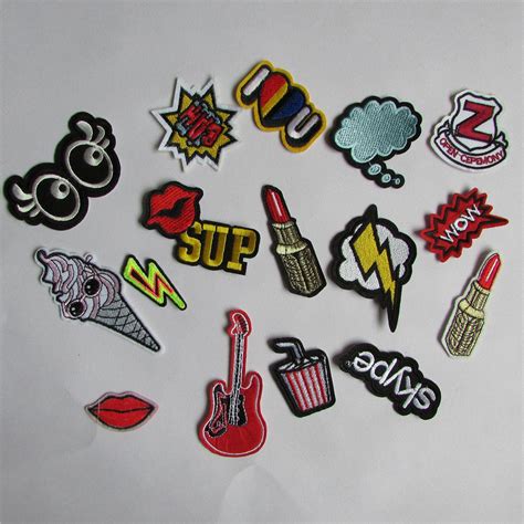 Hot 16 Kind Of Select Hot Melt Adhesive Applique Embroidery Patches