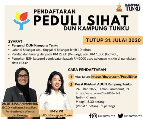 Alhamdulillah tahun ini dt peduli kembali menyelenggarakan program qurban peduli negeri seperti halnya tahun lalu, dengan daerah distribusi yang semakin luas hingga pelosok indonesia timur. Pendaftaran Peduli Sihat DUN Kg. Tunku - Inisiatif