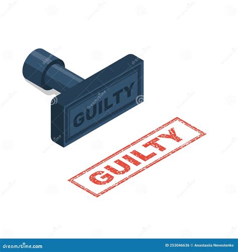 Stamping Guilty Grunge Rubber Stamp Guilty Concept Print Isolated On