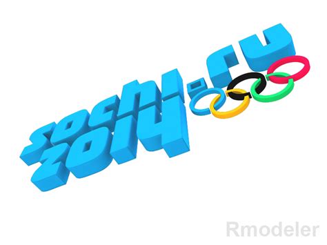 Olympic Games Sochi 2014 3d Logo 3d Model Flatpyramid