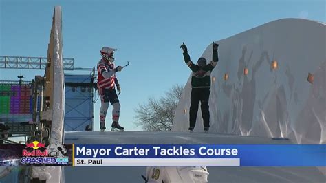 St Paul Mayor Carter Tackles Crashed Ice Course Youtube