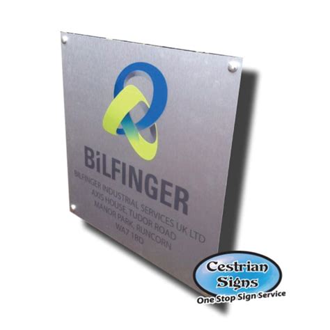 Brushed Aluminum Office Sign Cestrian Signs