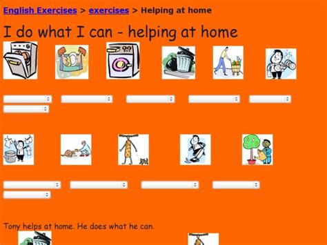 Helping At Home Worksheet For 1st 3rd Grade Lesson Planet