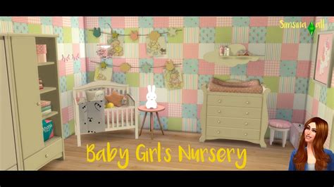 The Sims 4 Speed Build Baby Girls Nursery Cc Links Youtube