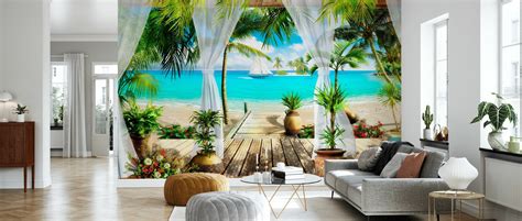 Paradise Infront Of The Sea A Wall Mural For Every Room Photowall