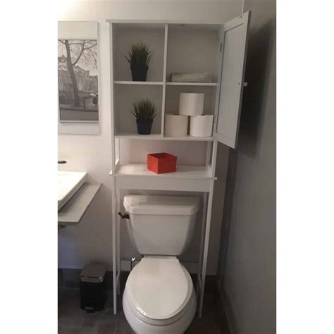 The 2 open shelves are spacious enough to organize toilet paper, makeup, and lotions to keep your bathroom clutter free. Custom DIY Bathroom Over The Toilet Space Saver Cabinet ...