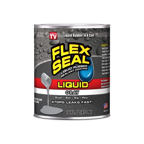 Flex Seal Lfsgryr01 Rubberized Coating Gray 1 Gal Can