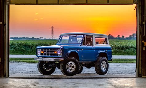 Custom Ford Bronco With A Sunset Backdrop Classic Bronco Classic
