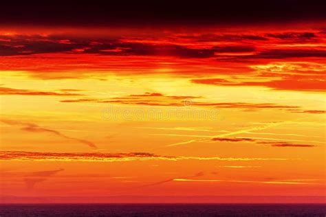 Stunning Sunrise And A Colorful Sky Stock Image Image Of Ocean