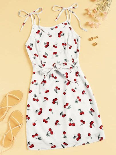 Rose Print Self Tie Braided Cami Dress Cami Dress Fashion Outfits Outfits