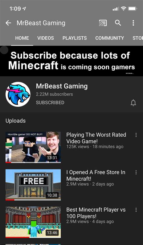Mrbeast On Twitter Watch The Gaming Channel If Youre Epic T