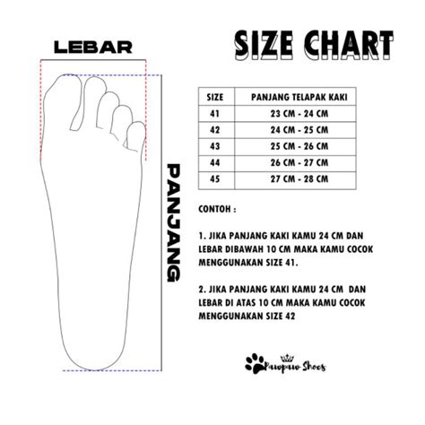 Jual Size Chart Cara Ukur Kaki Pawpawshoes Shopee Indonesia