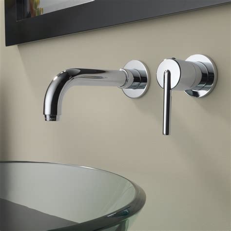 Delta Trinsic® Single Handle Wall Mount Bathroom Faucet And Reviews Wayfair