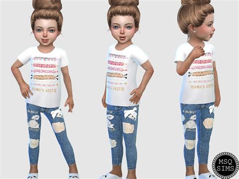 Toddler Jeans 02 The Sims 4 Catalog Sims 4 Cc Kids Clothing Sims 4