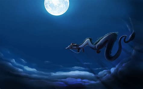 1920x1080px 1080p Free Download Spirited Away Moon Anime Dragon