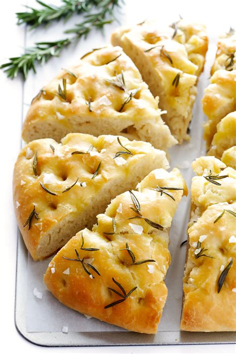 Focaccia bread can be topped with anything: Rosemary Focaccia Bread | Gimme Some Oven - Cravings Happen