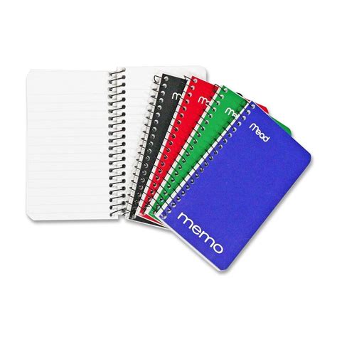 Mead Small Spiral Notebook Spiral Memo Pad College Ruled Paper 60 Sheets 5 X 3