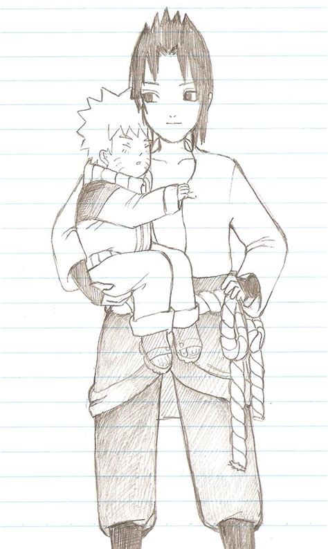 Sasuke With Baby Naruto By Lubirubi On Deviantart