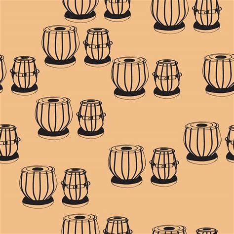 Indian Tabla Seamless Vector Music Pattern 100 Free Download