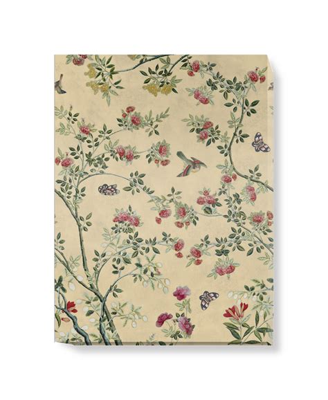 Camellia Chinoiserie Parchment Canvas Wall Art