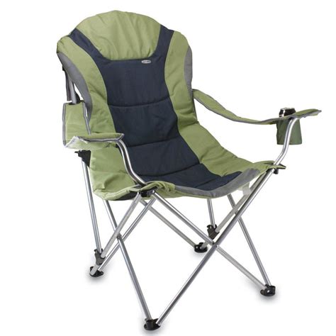 Reclining Camp Chair Sage Green Picnic Time 803 00 130 Folding Chairs Camping World