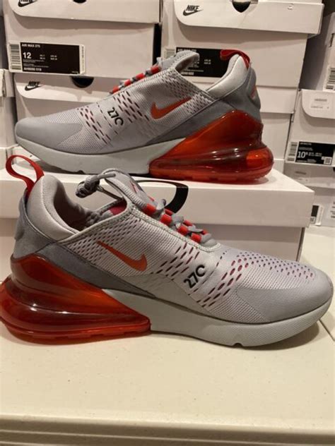 Nike Air Max 270 Wolf Grey University Red Ah8050 018 Mens Size 11 Ebay