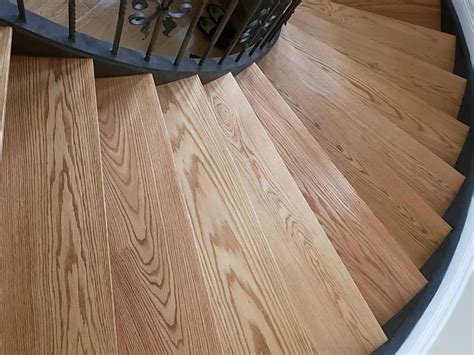 Spiral Red Oak Stairs Perfect Wood Floors In San Diego