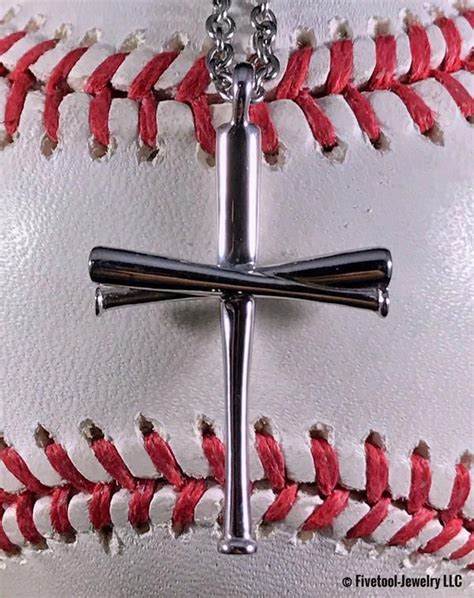 Want to discover art related to baseballbat? FiveTool Jewelry Baseball Bat Cross Pendant and Chain ™ At ...